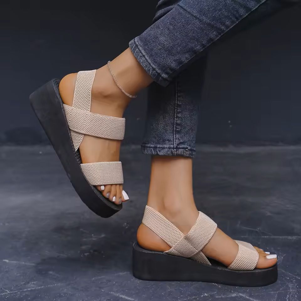 Womens Wedge Platform Sandals With Ankle Strap And Open Toe 4
