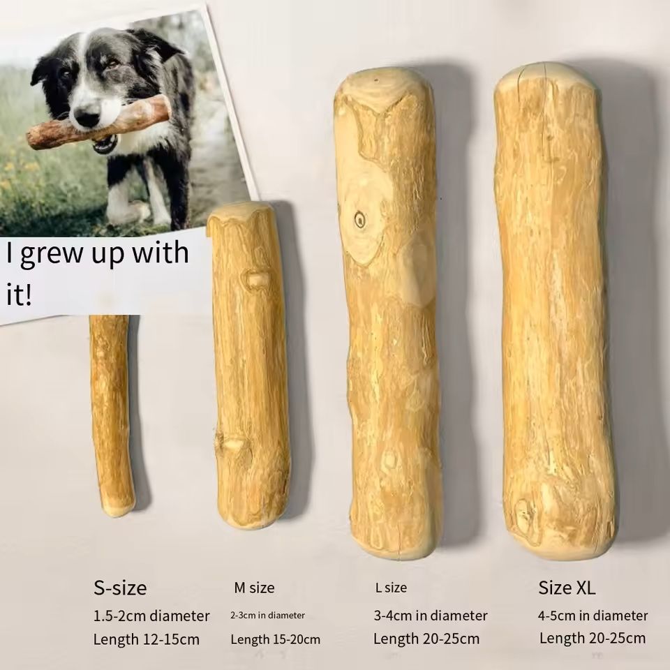 Wooden Dog Chew Stick Toy for Dental Relief and Play