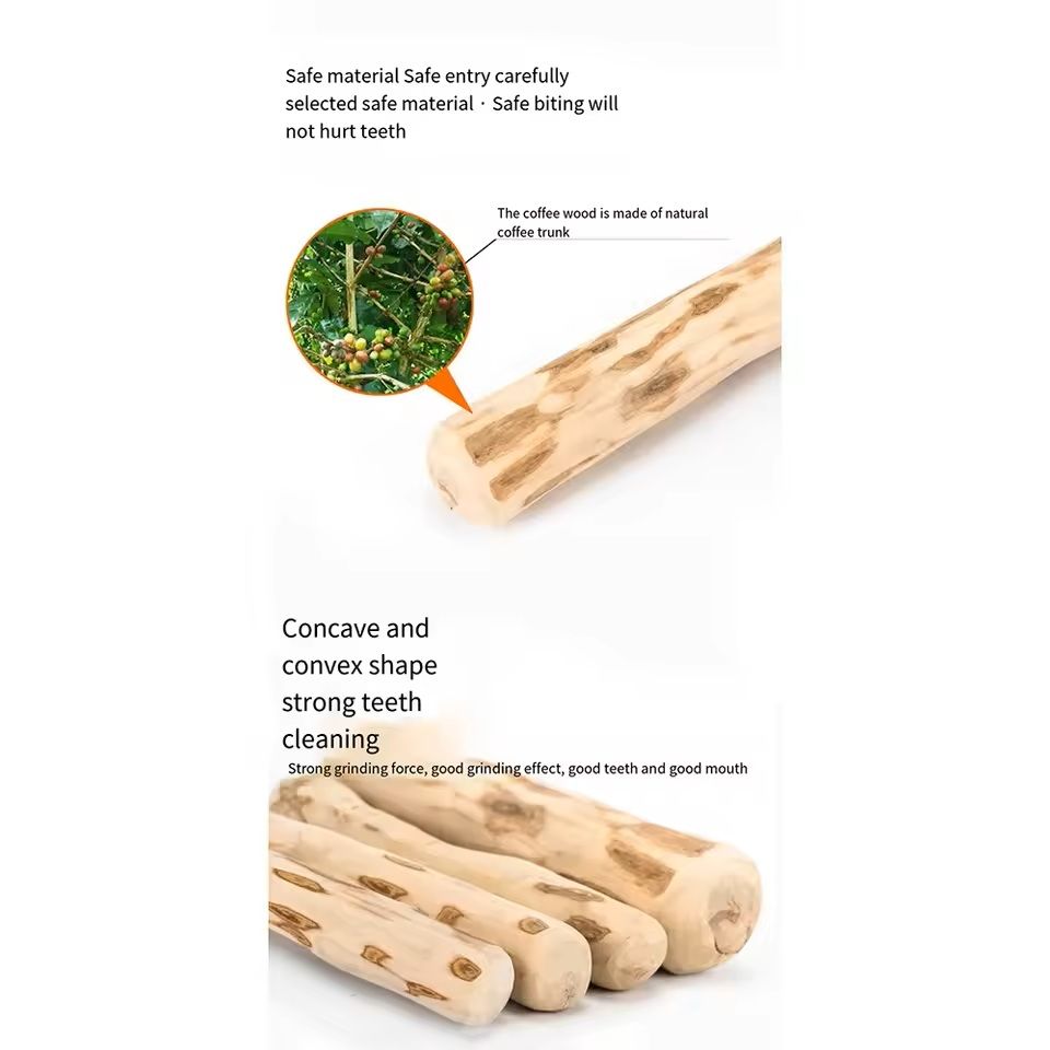 Wooden Dog Chew Stick Toy For Dental Relief And Play 3