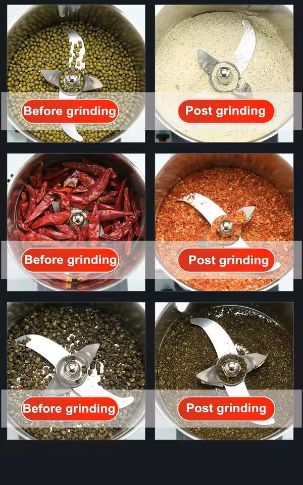 High Speed Stainless Steel Coffee And Powder Grinder For Commercial Use 4