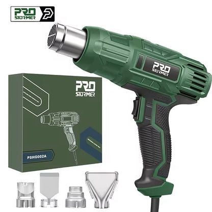 Electric Heat Gun with Adjustable Temperature and Nozzle Attachments