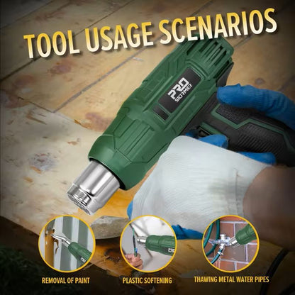Electric Heat Gun With Adjustable Temperature And Nozzle Attachments 4