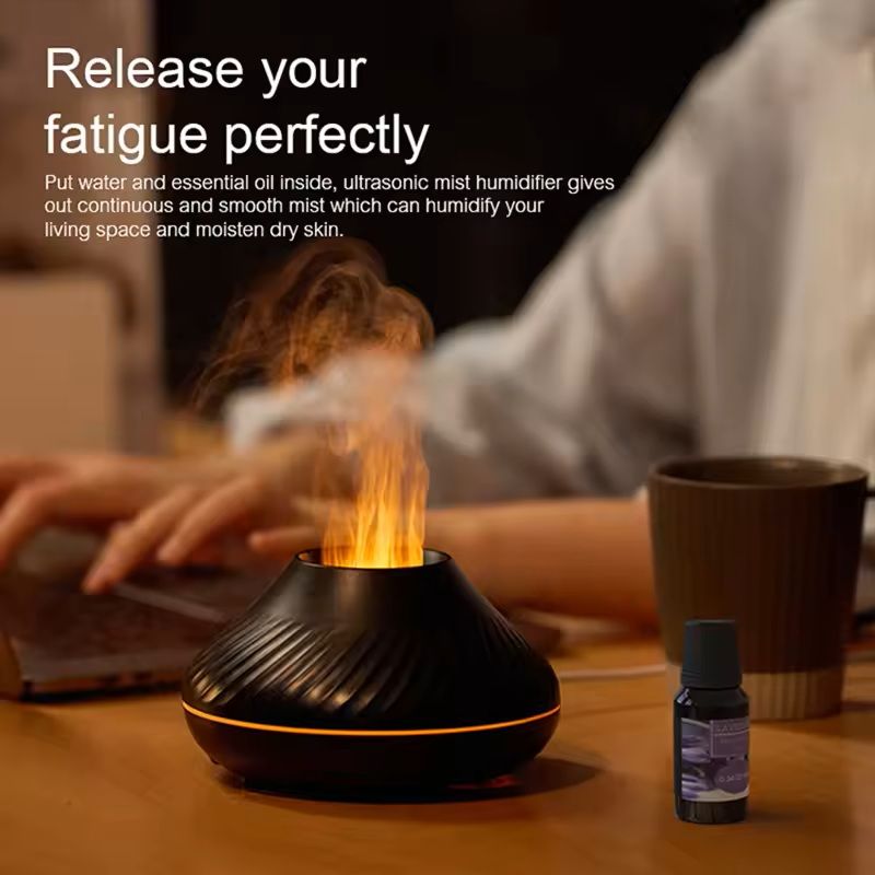 Volcanic Flame Aroma Diffuser And Essential Oil Humidifier With Night Light 6