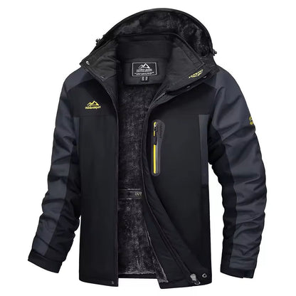 Mens Waterproof Ski Jacket With Fleece Lining And Removable Hood 15