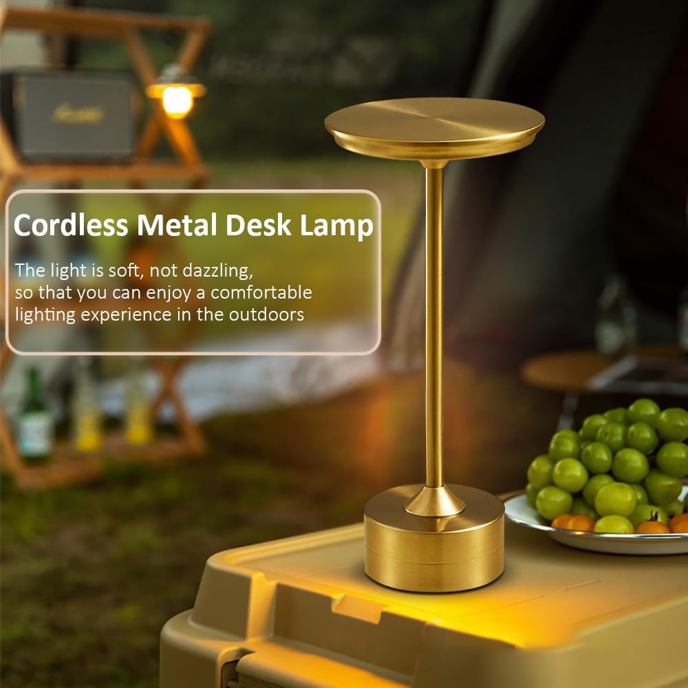 Wireless Touch Dimming LED Table Lamp  Rechargeable Ambient Light For Home Bar  Restaurant 6
