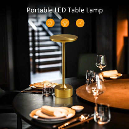 Wireless Touch Dimming LED Table Lamp  Rechargeable Ambient Light For Home Bar  Restaurant 12