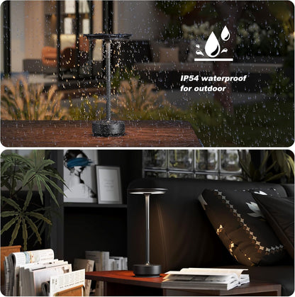 Wireless Touch Dimming LED Table Lamp  Rechargeable Ambient Light For Home Bar  Restaurant 11