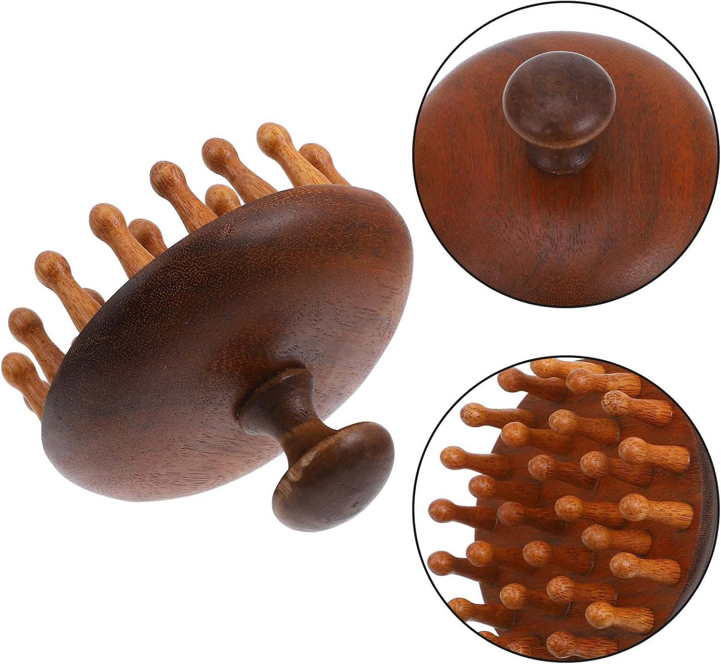 MultiFunctional Sandalwood Massage Comb  Scalp Stimulator  Body Guasha Tool 2