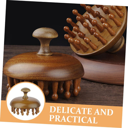 MultiFunctional Sandalwood Massage Comb  Scalp Stimulator  Body Guasha Tool 4