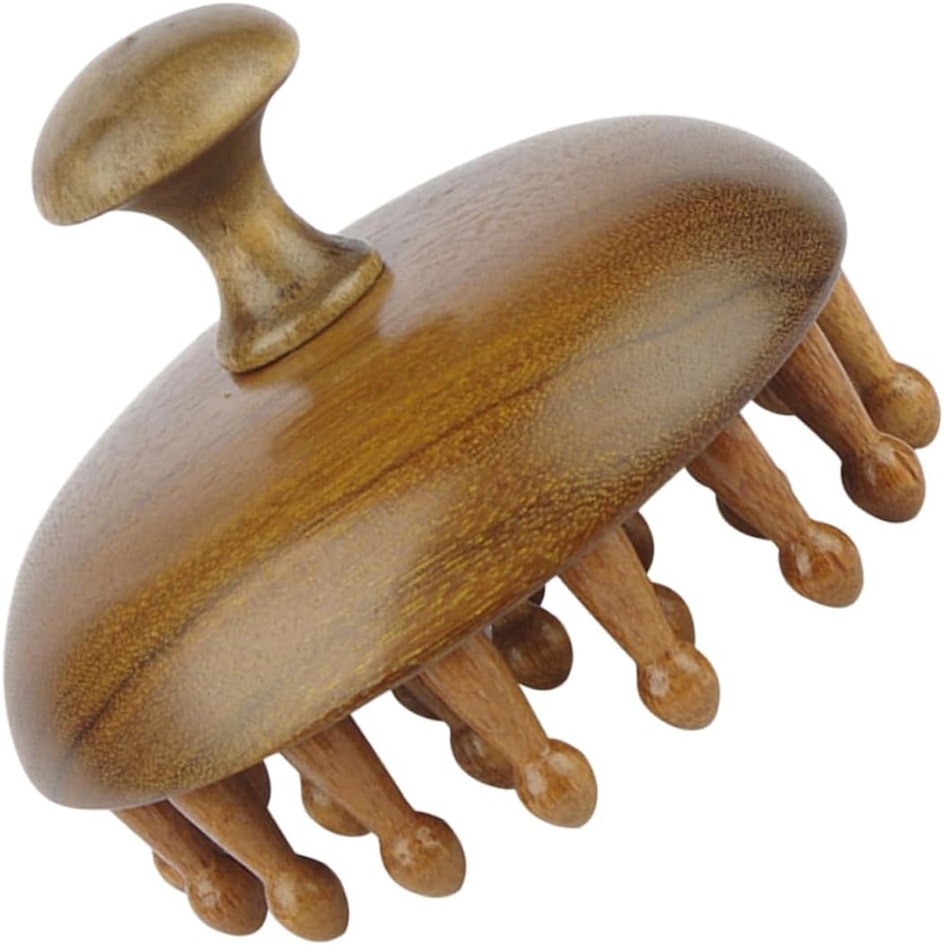 MultiFunctional Sandalwood Massage Comb  Scalp Stimulator  Body Guasha Tool 1