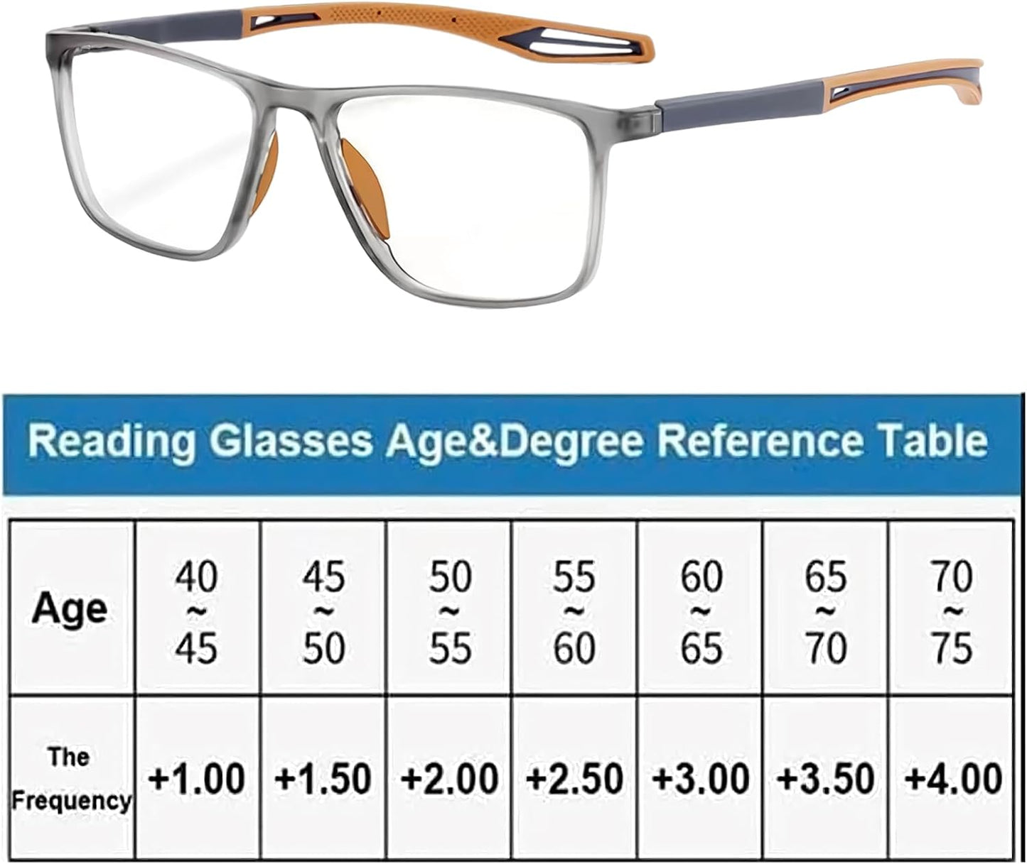 Ultralight AntiBlue Light Reading Glasses  TR90 Sports Eyewear For Men  Women Diopters 10 To 40 2
