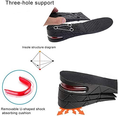 Adjustable Height Increase Insoles  Air Cushion Elevator Inserts For Men  Women 39cm Boost 4
