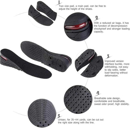 Adjustable Height Increase Insoles  Air Cushion Elevator Inserts For Men  Women 39cm Boost 5