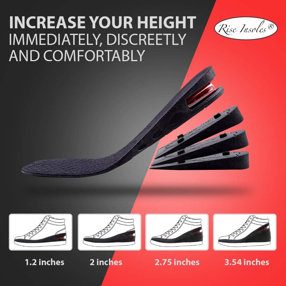 Adjustable Height Increase Insoles  Air Cushion Elevator Inserts For Men  Women 39cm Boost 1