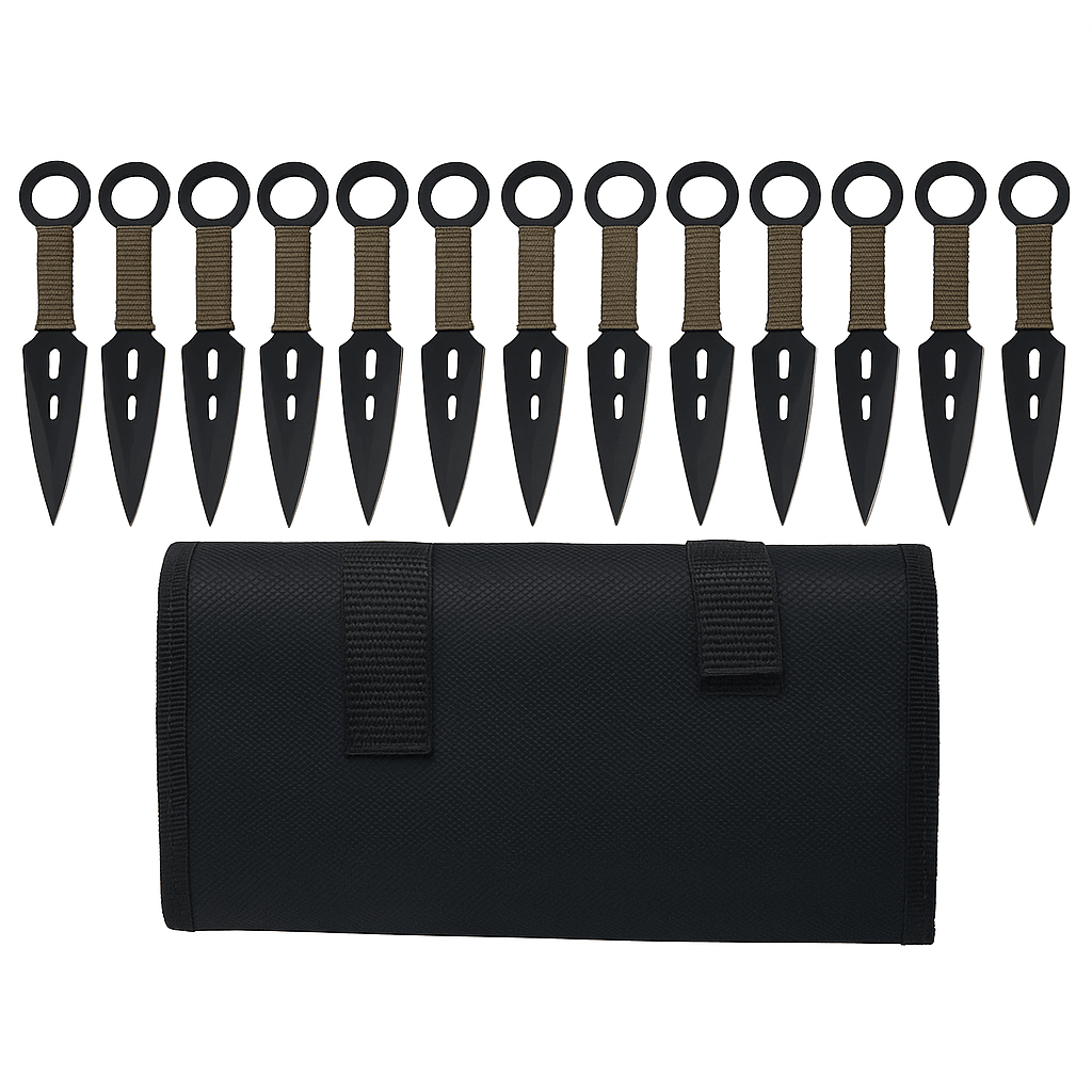 12PC Stainless Steel Throwing Knife Set With Case For Practice And Training 1