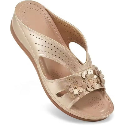 Womens Hollow Flower Wedge Sandals  Comfortable NonSlip Beach Platform Shoes 2