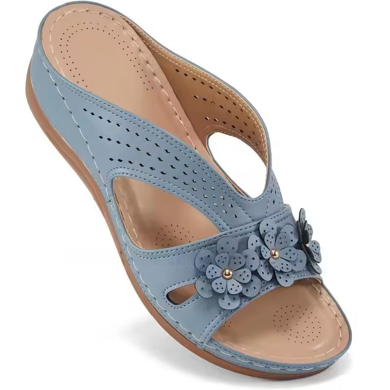 Womens Hollow Flower Wedge Sandals  Comfortable NonSlip Beach Platform Shoes 3