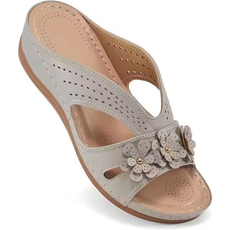Womens Hollow Flower Wedge Sandals  Comfortable NonSlip Beach Platform Shoes 5