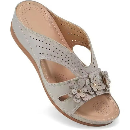 Womens Hollow Flower Wedge Sandals  Comfortable NonSlip Beach Platform Shoes 5
