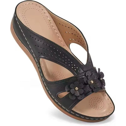 Womens Hollow Flower Wedge Sandals  Comfortable NonSlip Beach Platform Shoes 6