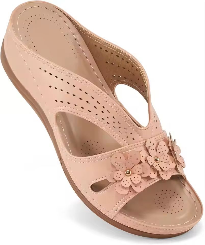 Womens Hollow Flower Wedge Sandals  Comfortable NonSlip Beach Platform Shoes 7