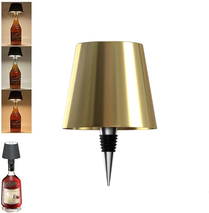 Wireless Bottle Table Lamp  Touch Control Night Light With 3 Color Modes  Stepless Dimming 10