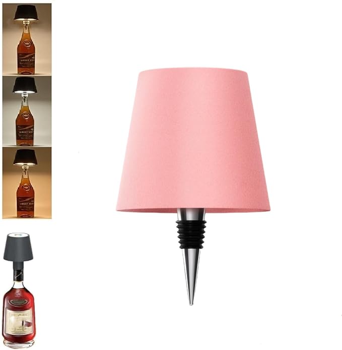 Wireless Bottle Table Lamp  Touch Control Night Light With 3 Color Modes  Stepless Dimming 8