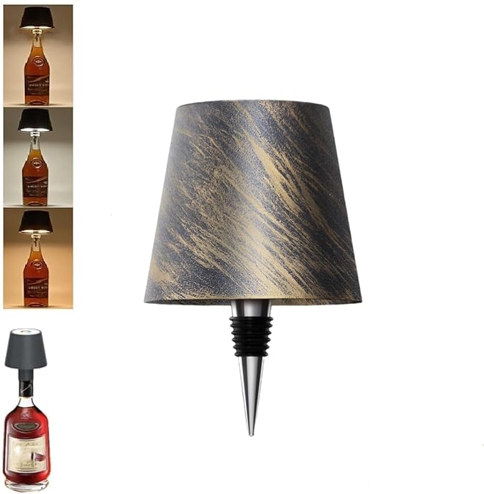 Wireless Bottle Table Lamp  Touch Control Night Light With 3 Color Modes  Stepless Dimming 7