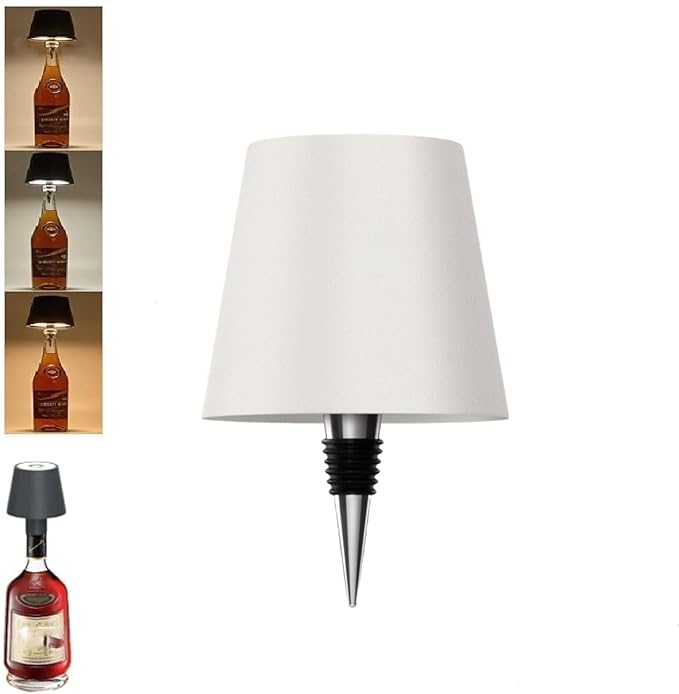 Wireless Bottle Table Lamp  Touch Control Night Light With 3 Color Modes  Stepless Dimming 6