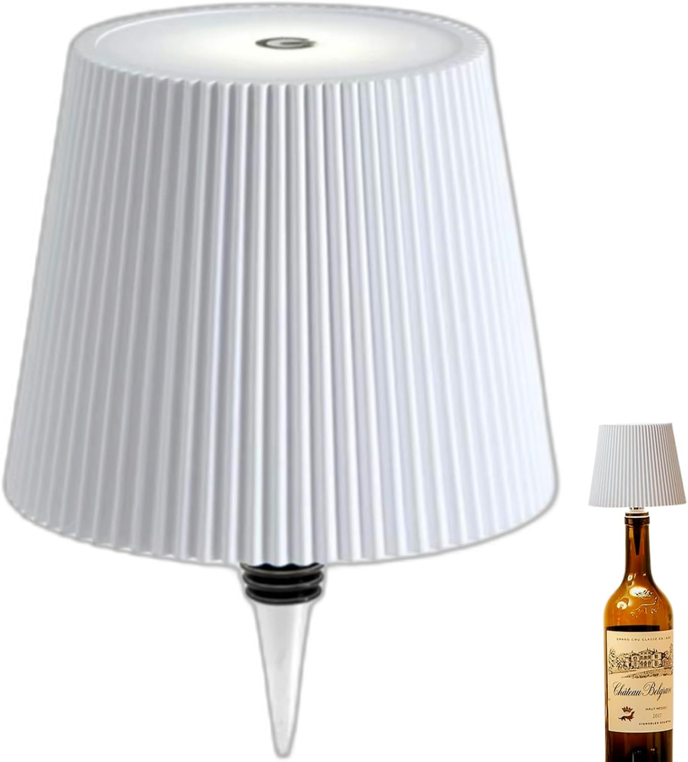 Wireless Bottle Table Lamp  Touch Control Night Light With 3 Color Modes  Stepless Dimming 12