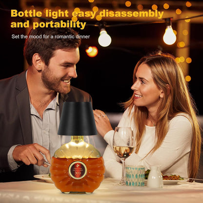 Wireless Bottle Table Lamp  Touch Control Night Light With 3 Color Modes  Stepless Dimming 4