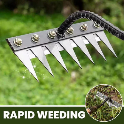Carbon Steel Garden Hand Rake  5 To 8 Teeth Weeding  Soil Scarifier Tool For Farming  Landscaping 2