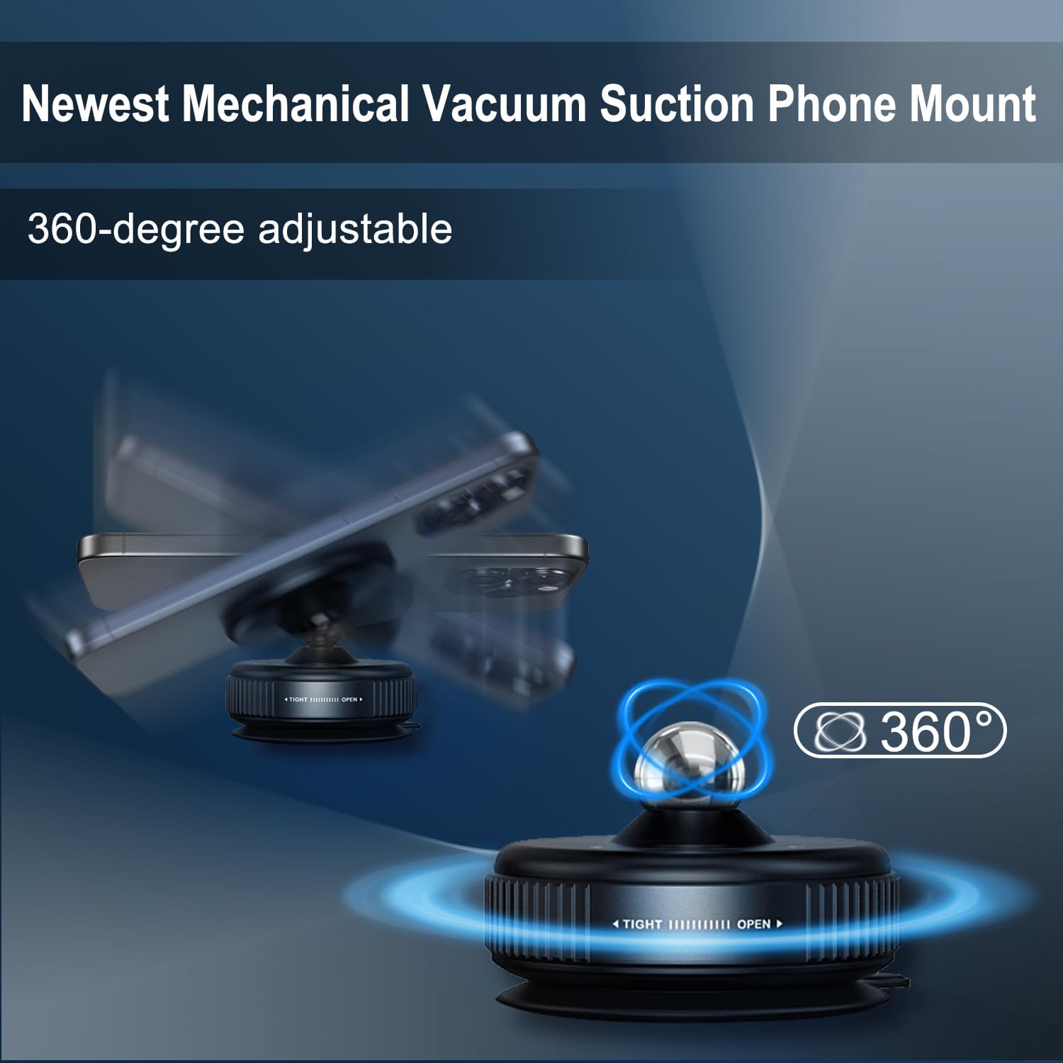 Xiaomi 360 Magnetic Car Phone Holder  Vacuum Suction Mount For Dashboard Windshield  Desktop Use 1