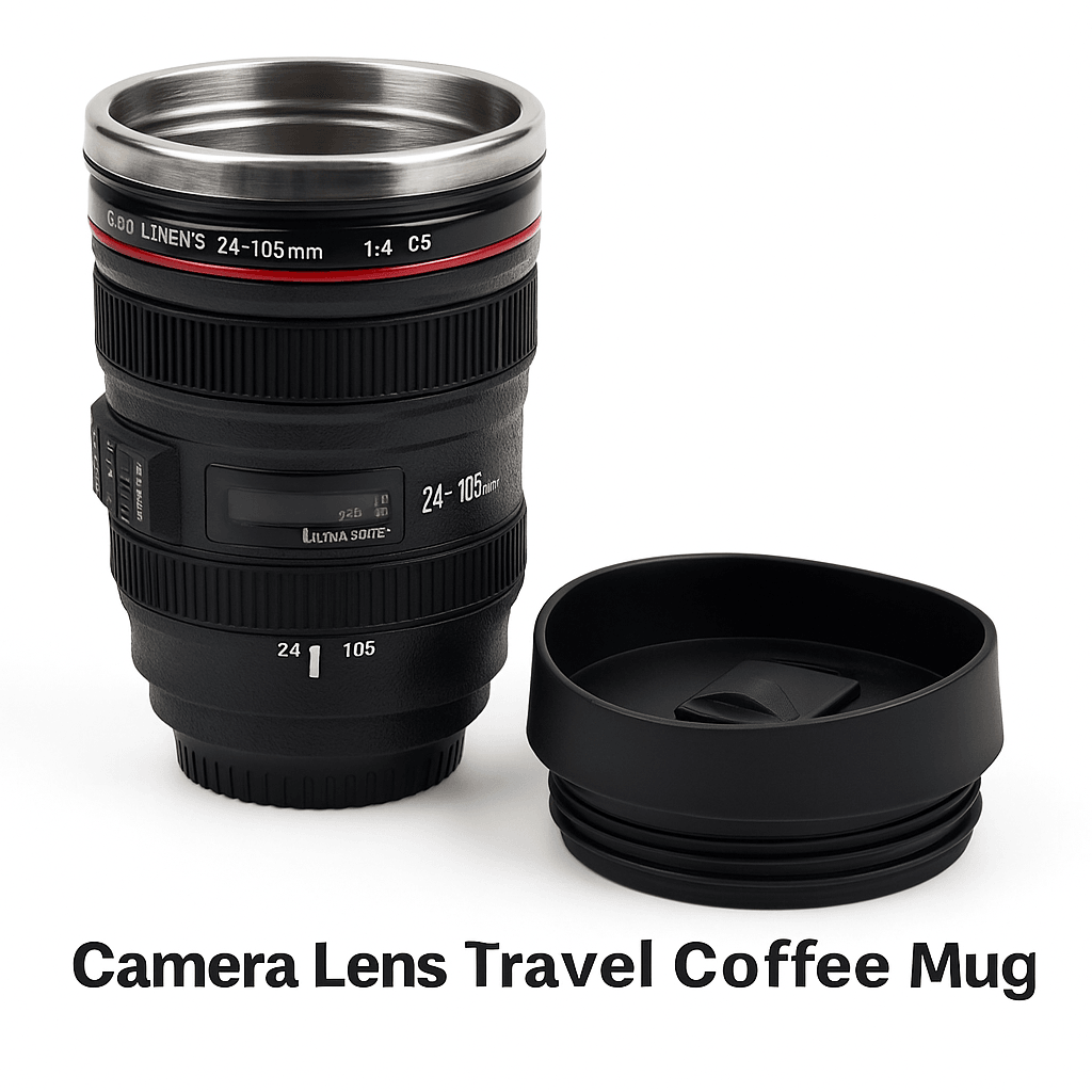 Camera Lens Travel Coffee Mug Stainless Steel Thermos Cup For Photographer 2