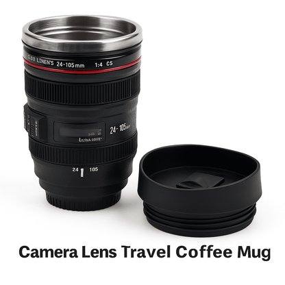 Camera Lens Travel Coffee Mug Stainless Steel Thermos Cup For Photographer 2