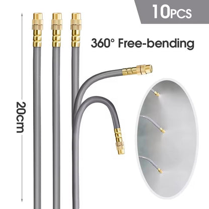 Adjustable Garden Misting System with Flexible Brass Spray Kit – Cooling, Fogging & Watering Hose