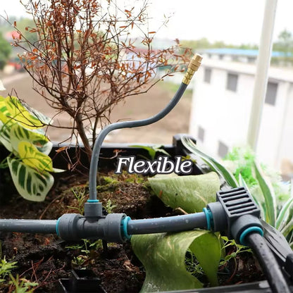 Adjustable Garden Misting System With Flexible Brass Spray Kit  Cooling Fogging  Watering Hose 10