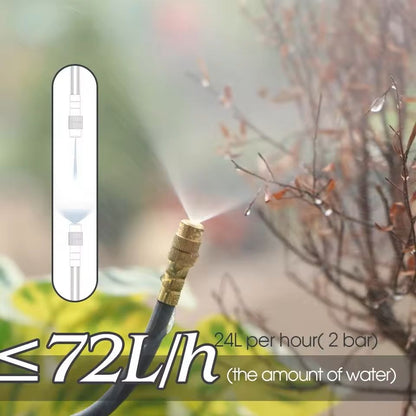 Adjustable Garden Misting System With Flexible Brass Spray Kit  Cooling Fogging  Watering Hose 5