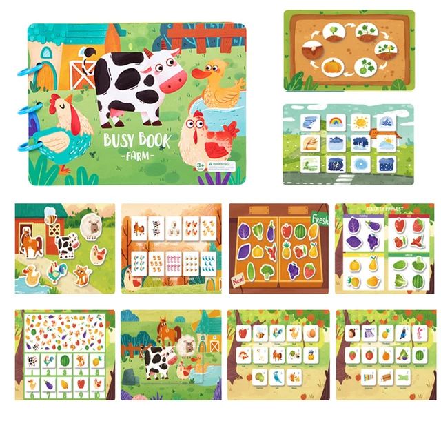 Montessori Baby Busy Book My First Quiet Book For Toddlers  Early Learning  Matching Game Toy For K