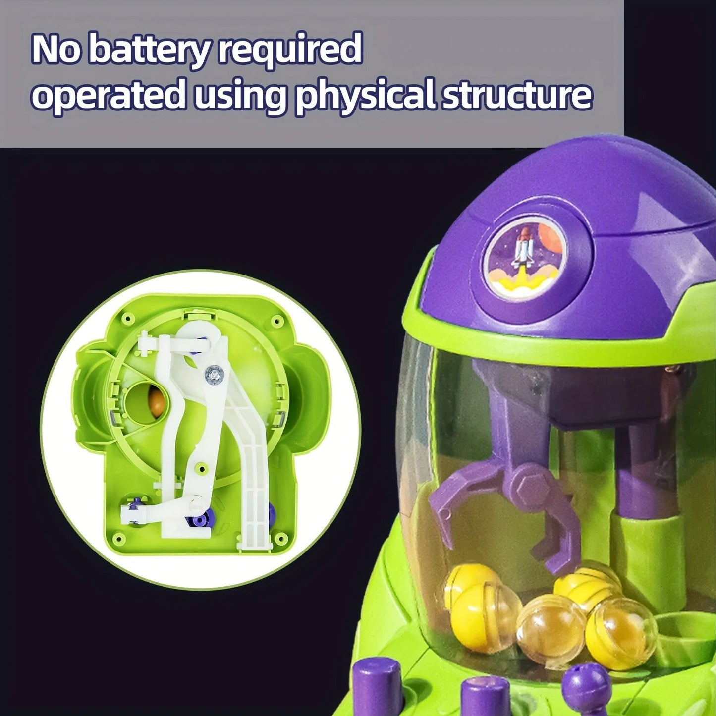 Space Rocket Crawler Interactive Ball Pincer  Egg Twister Toy  Perfect Holiday Gift For Children 2