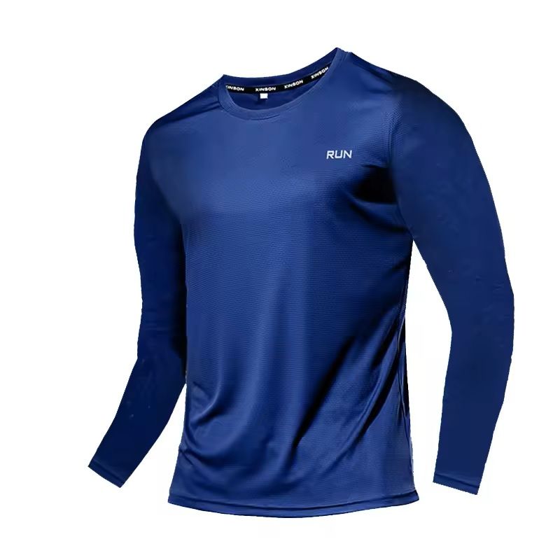 Mens Ice Silk Long Sleeve TShirt  QuickDry Breathable Sun Protection 4