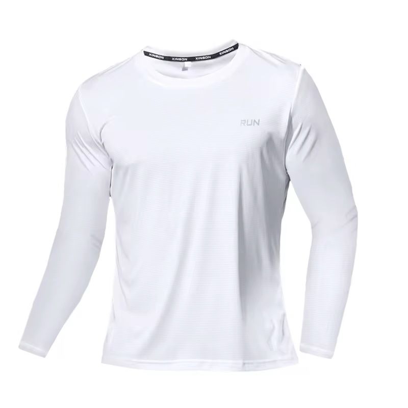 Mens Ice Silk Long Sleeve TShirt  QuickDry Breathable Sun Protection 5