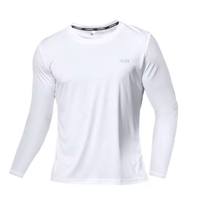 Mens Ice Silk Long Sleeve TShirt  QuickDry Breathable Sun Protection 5