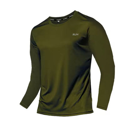 Mens Ice Silk Long Sleeve TShirt  QuickDry Breathable Sun Protection 13