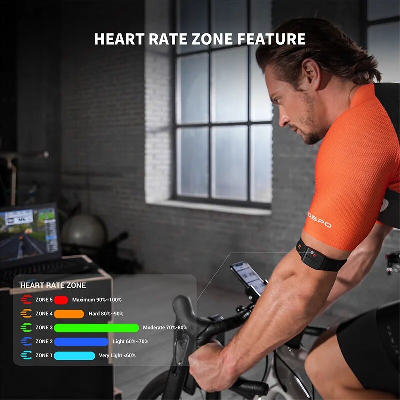 Professional Armband HR Monitor HW9 Optical Heart Rate Tracker With HR Zones Calorie Tracking  200  3