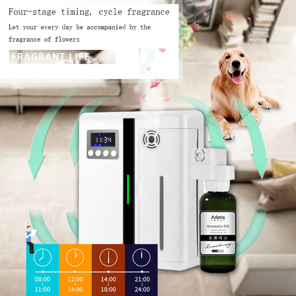Wall Mounted Aroma Diffuser for Hotels 160ML Scent Machine with Fan for Large Areas, Lobby & Home