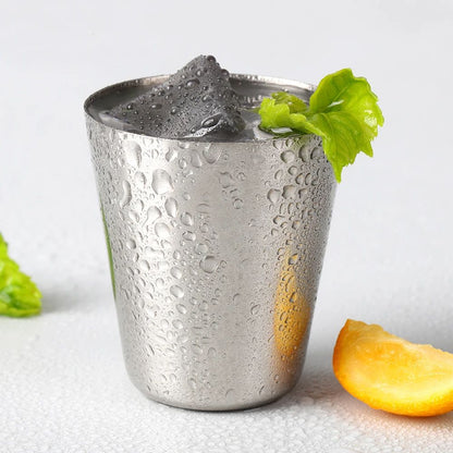 Outdoor Stainless Steel Cups Set Portable Travel Glasses For Whisky Wine With Case Mini Reusable Dr