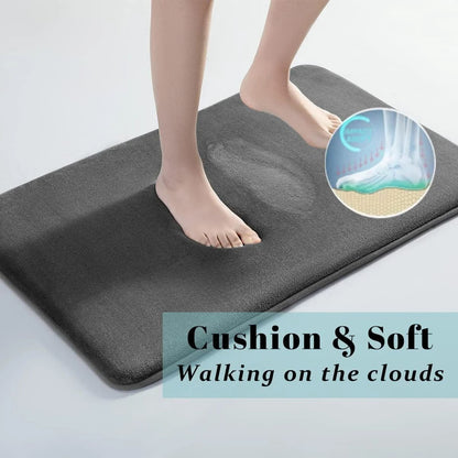 Super Absorbent Floor Mat  AntiSlip Coral Velvet Bathroom Rug QuickDry Bath Mat For Doorways  Showe 2