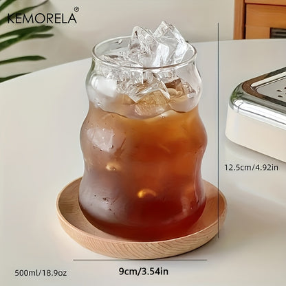 INS Glass Cup HeatResistant Tumbler For Coffee Tea Juice  Milk Transparent Stripe Design Home Water 5