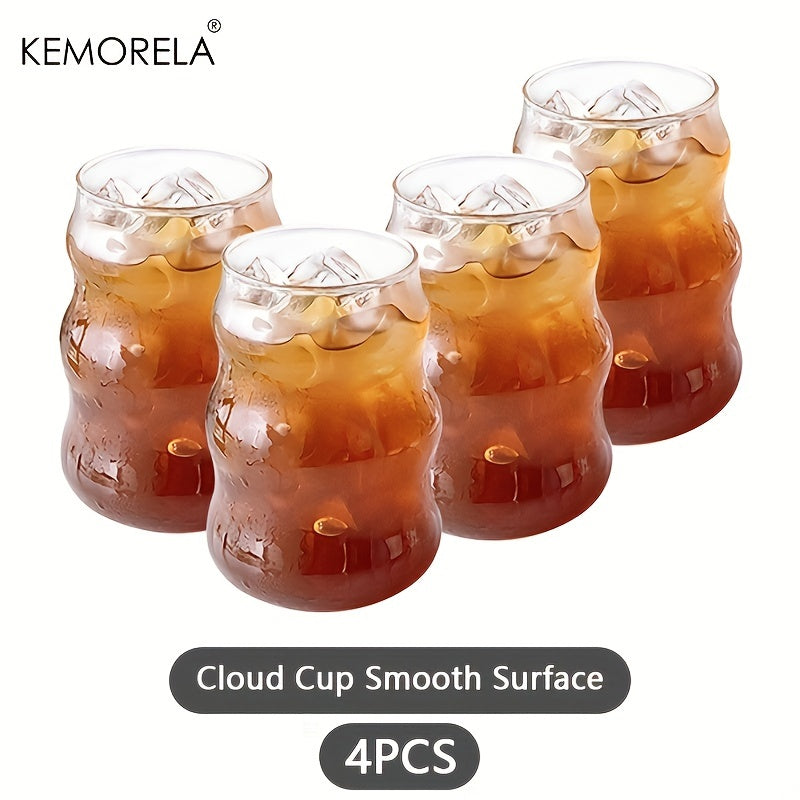 INS Glass Cup HeatResistant Tumbler For Coffee Tea Juice  Milk Transparent Stripe Design Home Water 11
